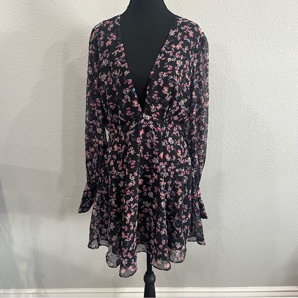 Buddy Love Dresses & Skirts - Buddy Love Black and Pink Floral Mini Dress